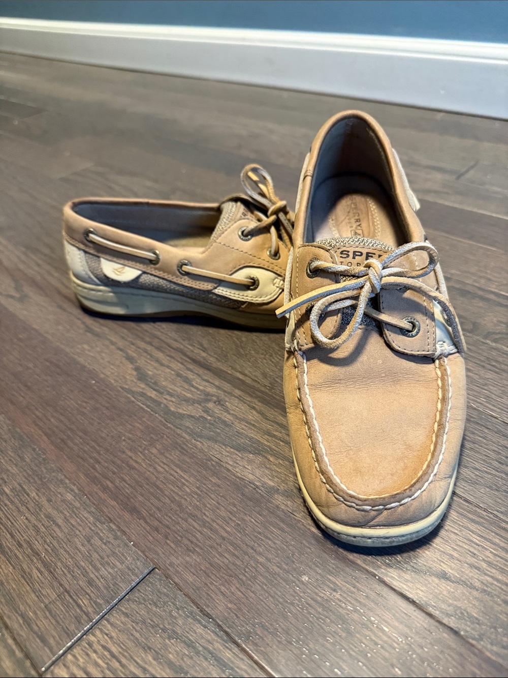 Sperry Women’s Light Brown Leather 2-Eye Boat Shoes